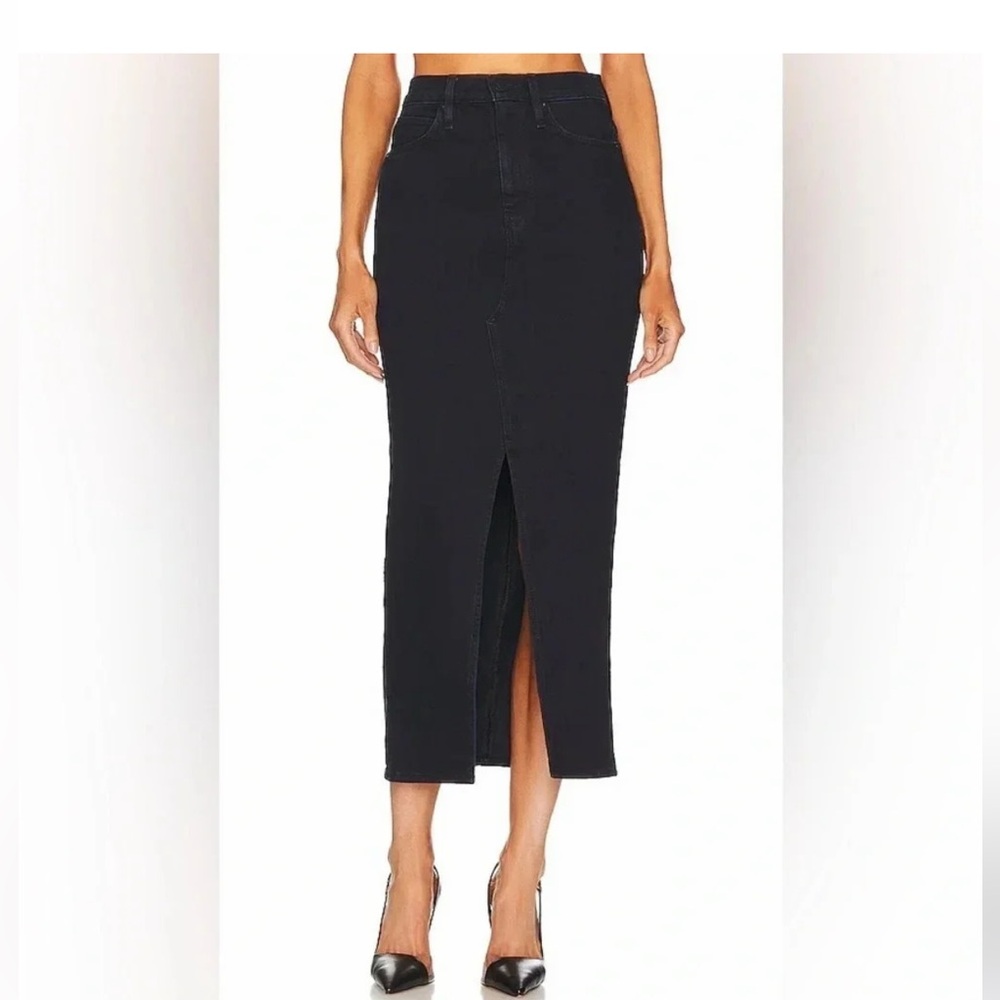 Hudson Jeans Reconstructed Midi Dark Blue Denim Skirt Size 32